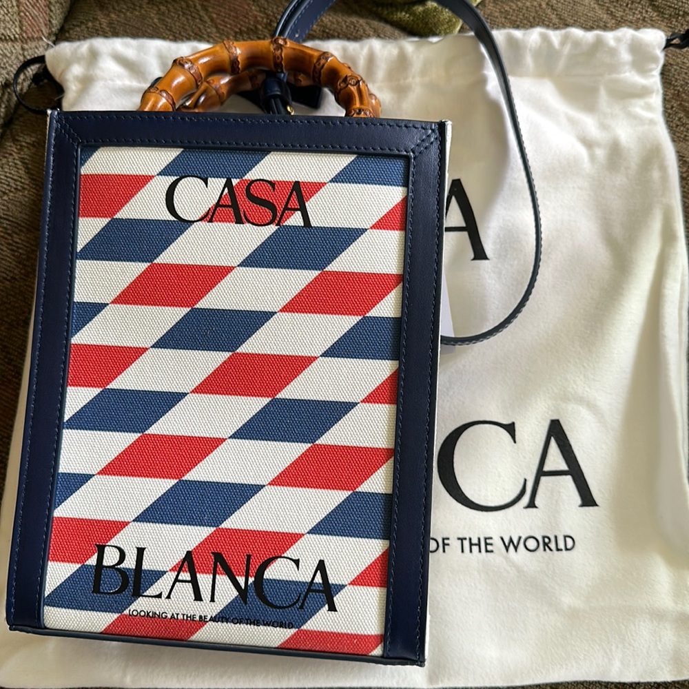 Casablanca Mini Logo Canvas Top-Handle Bag